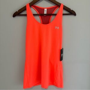 NWT Under Armour Neon Orange Tank Top Women’s Medium Athletic Wear